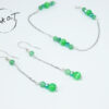 FILOTTO-mini parure bracciale+orecchini(variante verde)