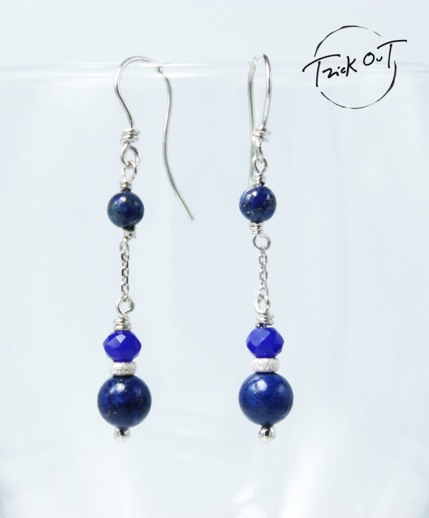 orecchini-Ag925/ lapis/cristalli-Fatto a mano