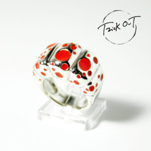 BOLLICINE-anello Argento 925/smalti-Fatto a Mano-