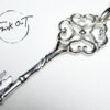 CHIAVE BAROCCA-catena con ciondolo-Ag925-Fatto a Mano-